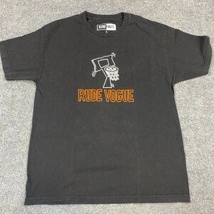 Rude Vogue T-shirt L Black Cotton